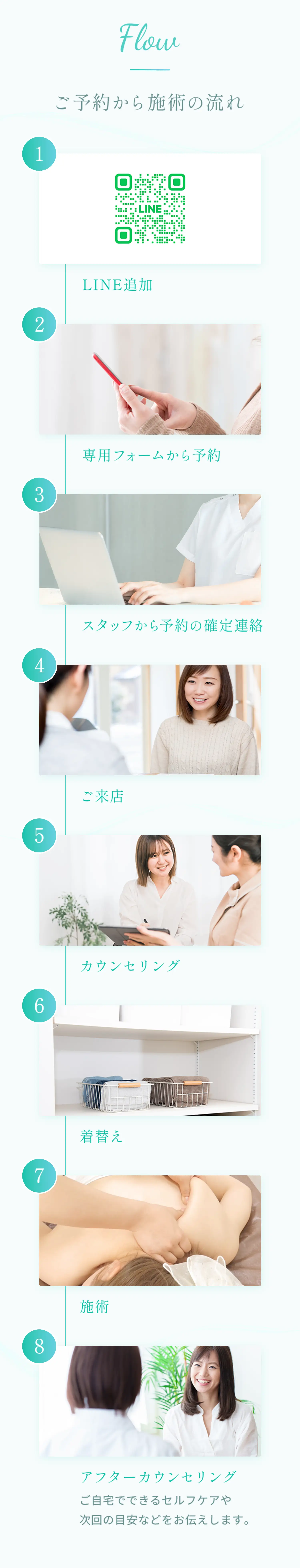 ご予約から施術の流れ